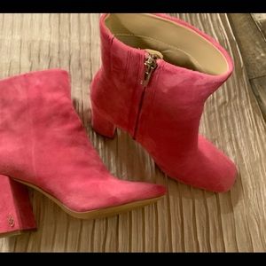 Sam Edelman Codie Pink Suede Bootie